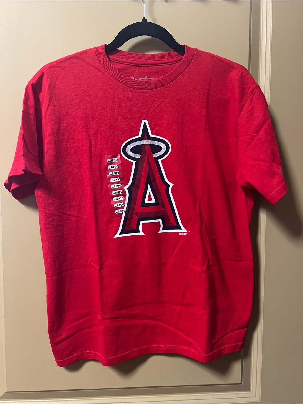Stitches Red Los Angeles Angels Graphic Tee